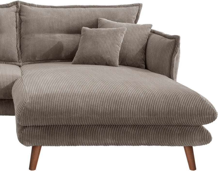 INOSIGN Hoekbank Lazio modern en comfortabel smalle armleuningen geweldige detailafwerking