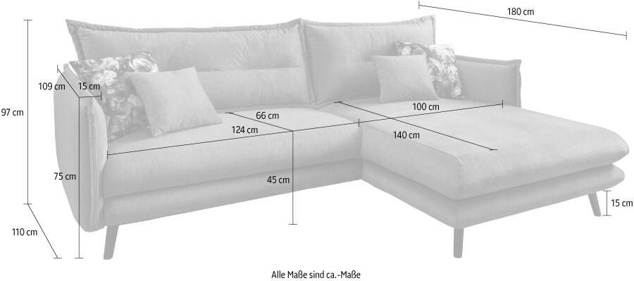INOSIGN Hoekbank Lazio modern en comfortabel smalle armleuningen geweldige detailafwerking - Foto 5