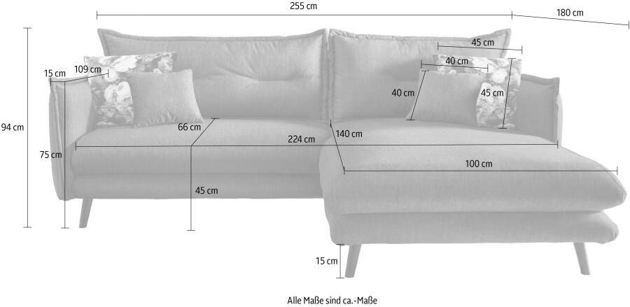 INOSIGN Hoekbank Lazio modern design comfortabel smalle armleuningen OTTO's Choice - Foto 6
