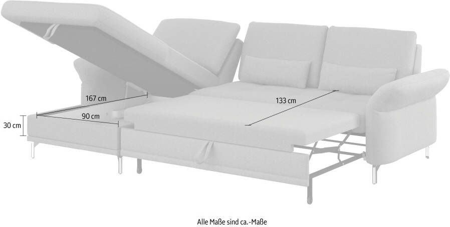 INOSIGN Hoekbank Palm Beach L-vorm Binnenvering met zitdiepteverstelling naar keuze met slaapfunctie - Foto 5