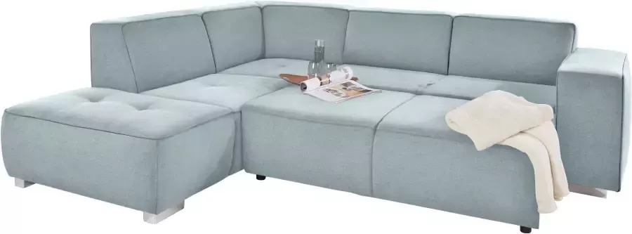 INOSIGN Hoekbank Sapporo L-vorm naar keuze slaapfunctie of verstelbare zitdiepte binnenvering - Foto 4