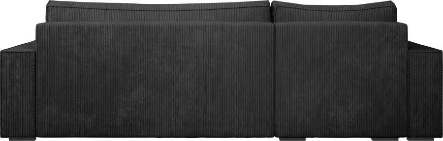 INOSIGN Hoekbank Winton ribfluwelen bank slaapbank 253 cm Ribfluweel omkeerbare recamiere slaapfunctie (130 208 cm) bedbox - Foto 10
