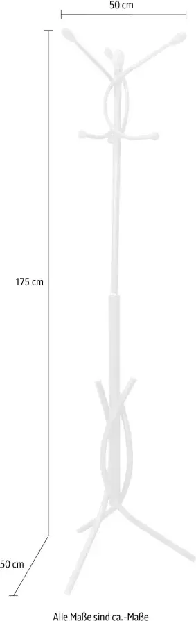 INOSIGN Kapstok van metaal hoogte 175 cm 6 haken - Foto 2