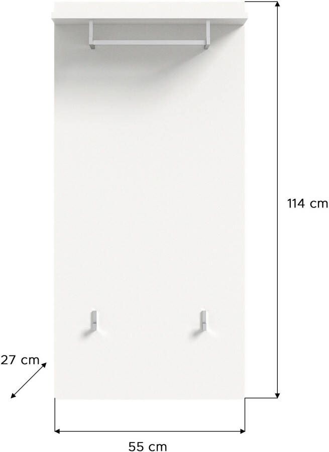INOSIGN Kapstokpaneel Valge Hoogte ca. 114 cm (1 stuk) - Foto 1