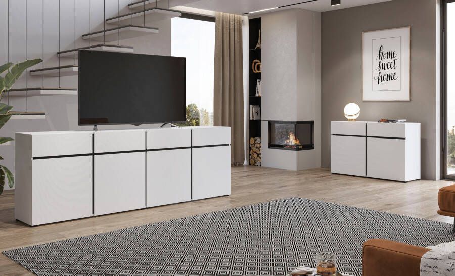 INOSIGN Dressoir Cross Breite 119 5 cm moderne grifflose Kommode 2 Türen 2 Schubkästen - Foto 7