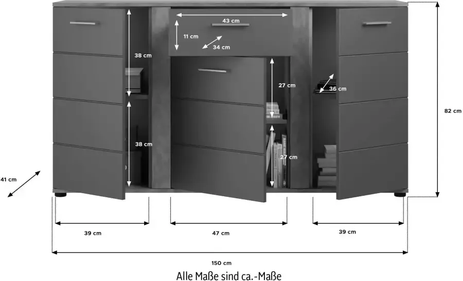 INOSIGN Kast Lucca Breedte 150 cm - Foto 2