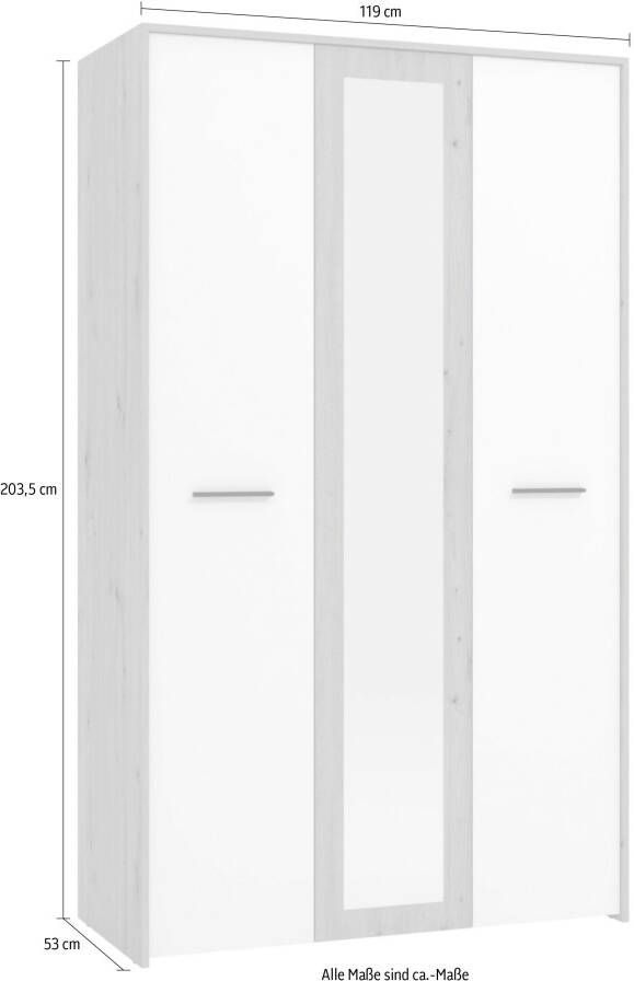 INOSIGN Kledingkast VARADERO met 1 spiegeldeur in de breedtes 119 en 157 cm - Foto 2