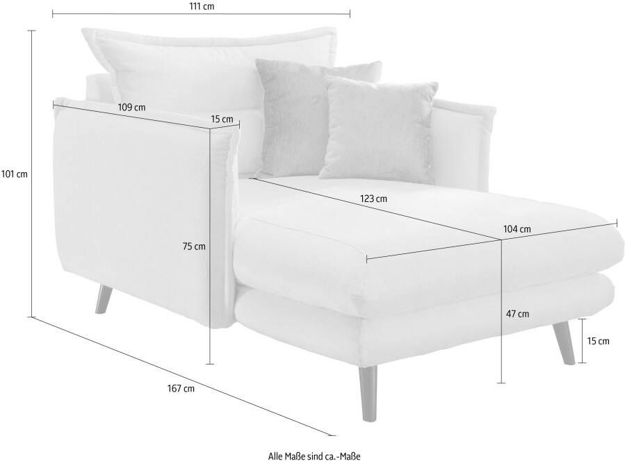 INOSIGN Loveseat LAZIO moderne fauteuil met een comfortabele bekleding 2 stuks decoratieve sierkussens - Foto 3