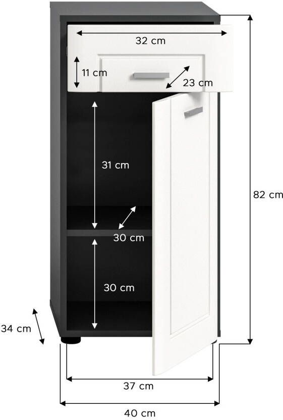 INOSIGN Onderkast Jarvi Badkamermeubel deur links of rechts te monteren breedte 40 cm (1 stuk) - Foto 5