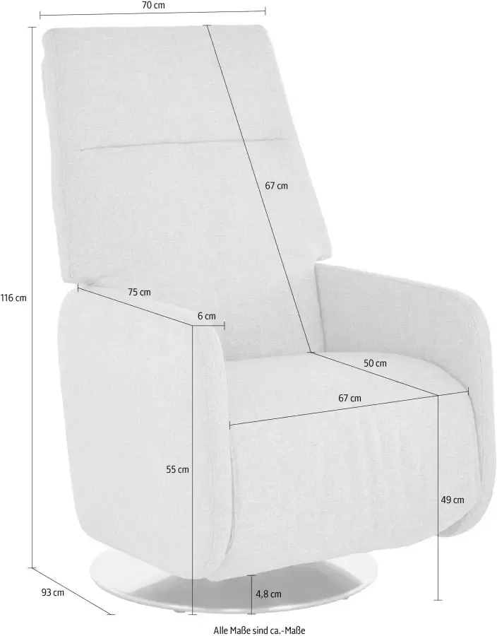 INOSIGN Relaxfauteuil Trivento met relax- en draaifunctie ook in cord - Foto 3