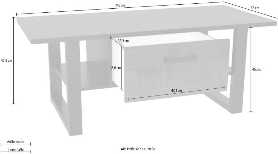 INOSIGN Salontafel Nordi Breedte ca. 110 cm - Foto 10