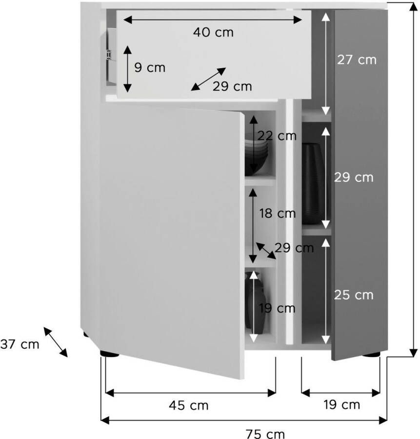 INOSIGN Schoenenkast Gravit Breedte ca. 75 cm (1 stuk) - Foto 1