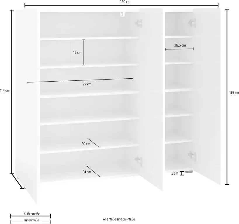 INOSIGN Schoenenkast Mister Breedte 120 cm - Foto 4