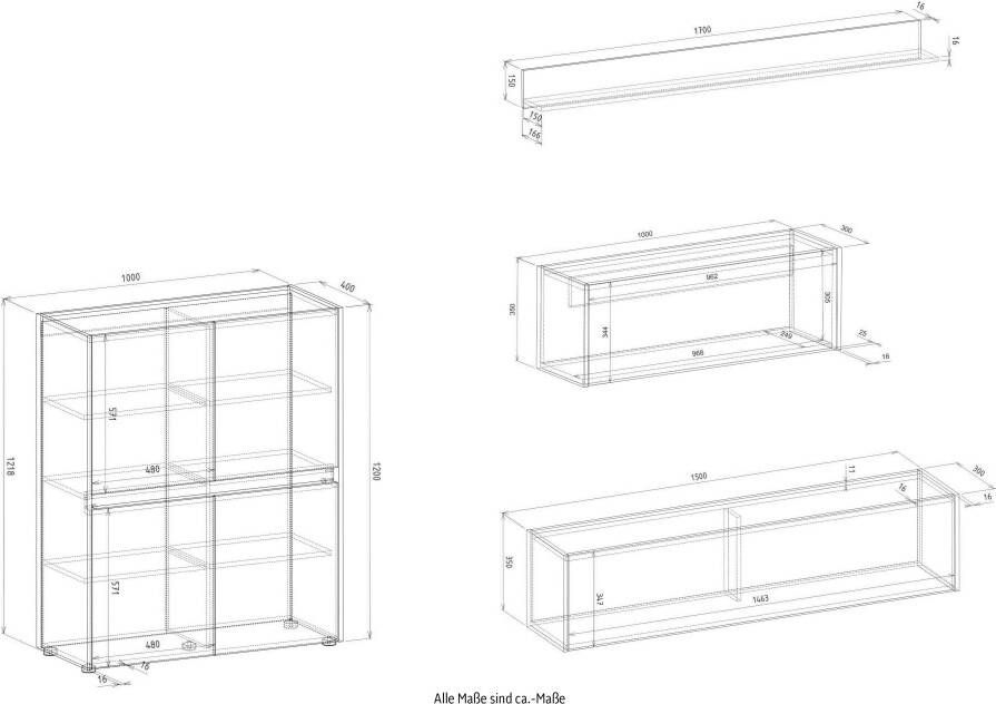 INOSIGN Set kantoormeubelen City Giron Vaste secretaire Home office thuiskantoor (set 4-delig) - Foto 4