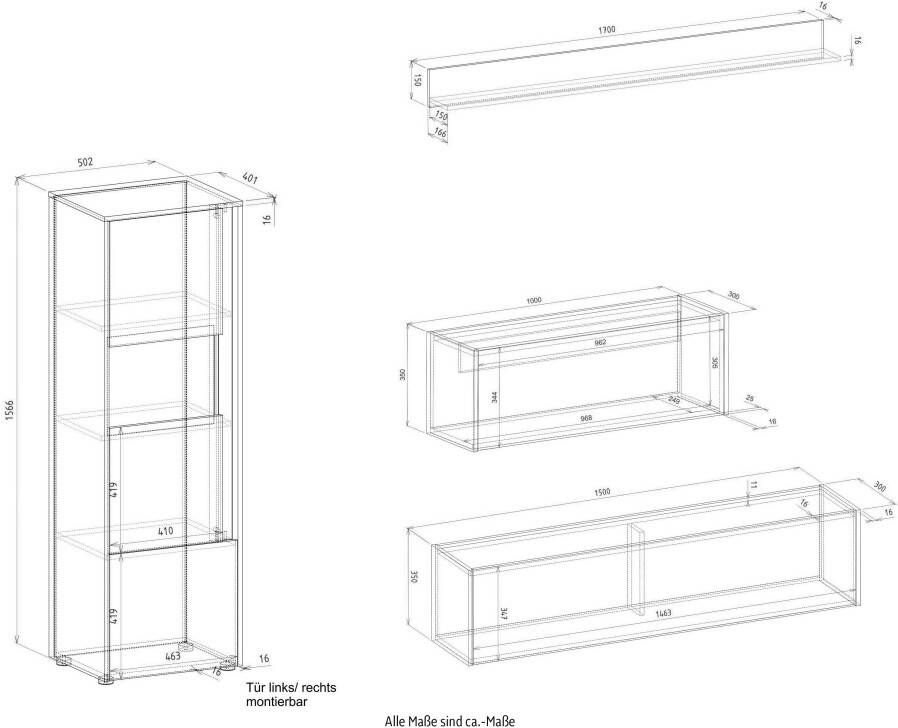 INOSIGN Set kantoormeubelen City Giron Thuiskantoor (set 4-delig)