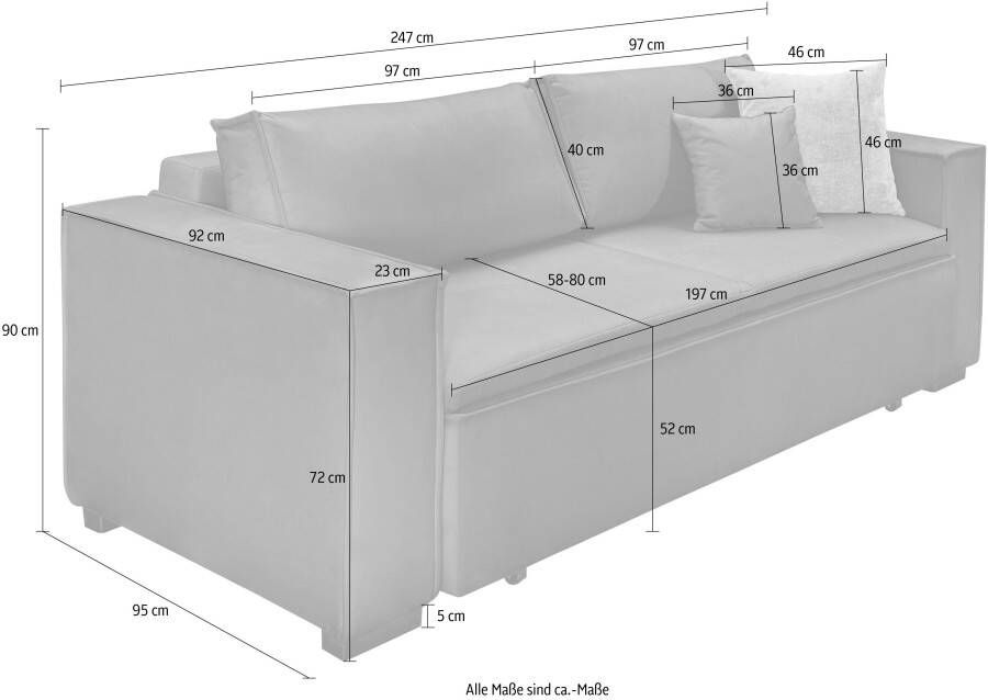 INOSIGN Slaapbank Manhattan met boxspringopbouw slaapfunctie & bedkist bank met bedfunctie - Foto 3