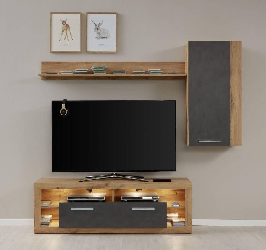 INOSIGN Tv-meubel GWENDOLYN gemakkelijk te onderhouden design verlichting optioneel veelzijdig te combineren