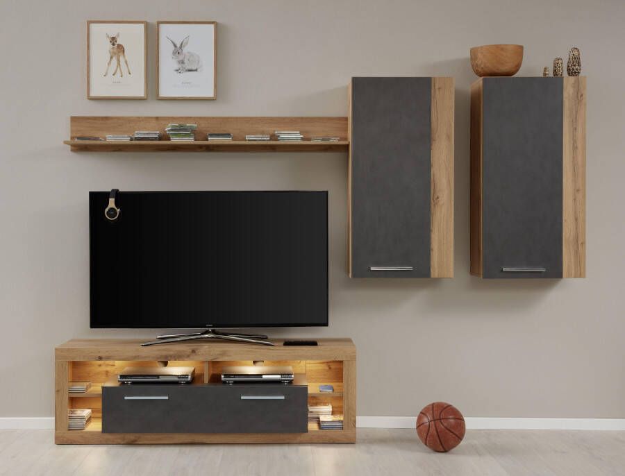 INOSIGN Tv-meubel GWENDOLYN gemakkelijk te onderhouden design verlichting optioneel veelzijdig te combineren - Foto 8
