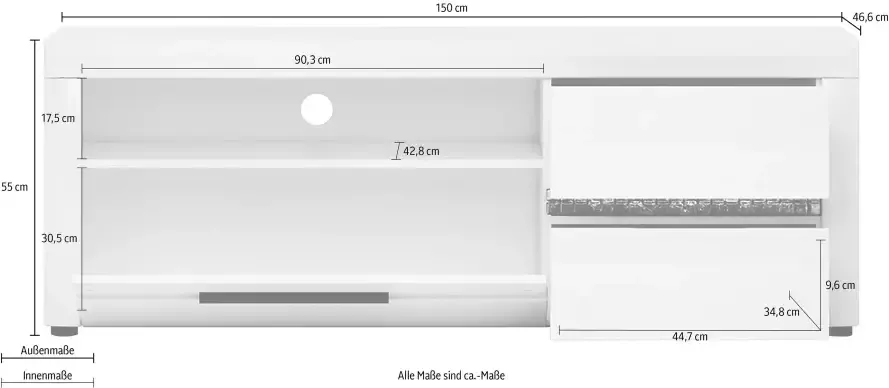 INOSIGN Tv-meubel Mozaïek Commode breedte 150 cm - Foto 3