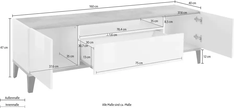 INOSIGN Tv-meubel SUNRISE Breedte 160 cm - Foto 6