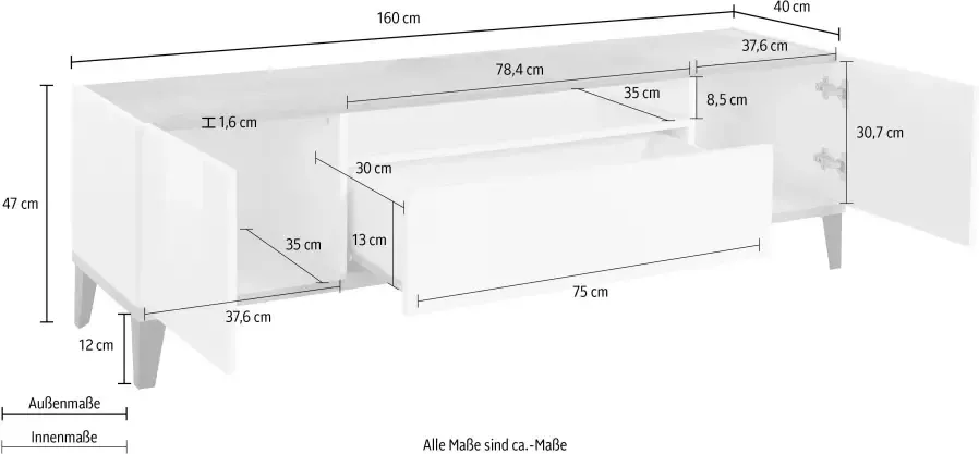 INOSIGN Tv-meubel SUNRISE Breedte 160 cm - Foto 7