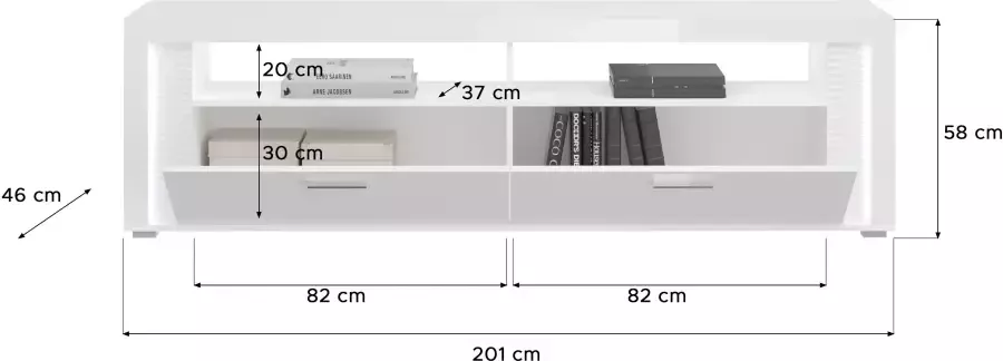 INOSIGN Tv-meubel Viborg inclusief verticale frontbelichting - Foto 6