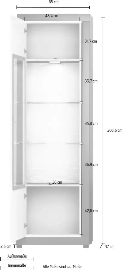 INOSIGN Vitrinekast Magnus Hoogte 205 cm - Foto 3