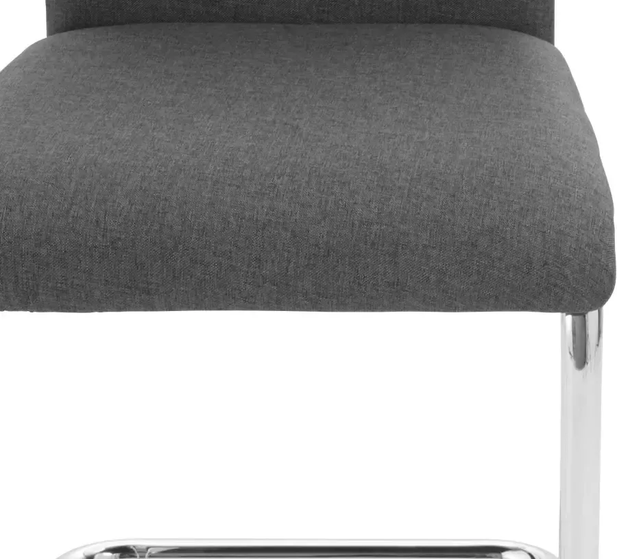 INOSIGN Vrijdragende stoel DORIS (set van 2 of set van 4) bekleding in weefstof verchroomd metalen frame (voordeelset) - Foto 2