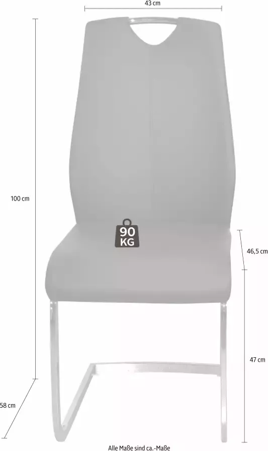 INOSIGN Vrijdragende stoel (set 2 stuks) - Foto 1