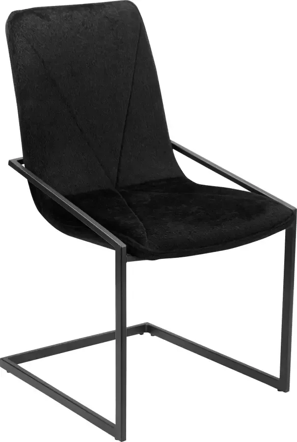 INOSIGN Vrijdragende stoel VITUS van mooie zachte fluwelen bekleding in verschillende kleurvarianten (set 2 stuks) - Foto 3