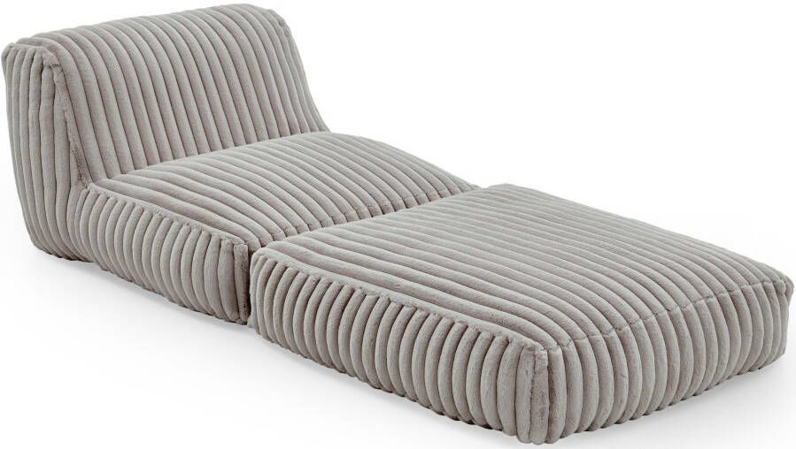 INOSIGN XXL-fauteuil Pia Loungestoel in Megacord 2 maten slaapfunctie en poef voetenbank functie - Foto 5