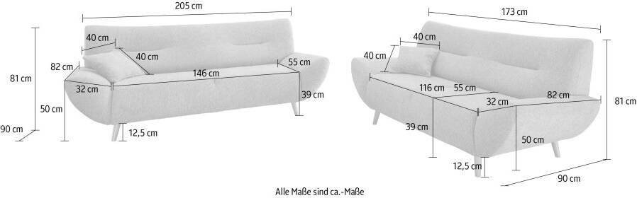 INOSIGN Zithoek Drago leverbaar als fauteuil gestoffeerde hoek diverse stoffen incl. 2 sierkussens (set 2-delig) - Foto 6