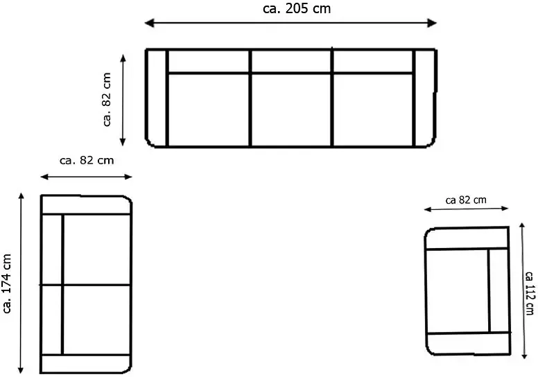 INOSIGN Zithoek Saltare elegant en comfortabel OTTO's Choice 3-2-1 (3-delig) - Foto 2
