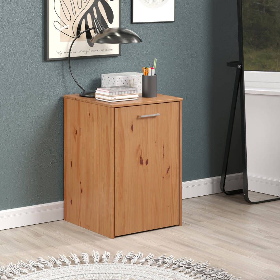 INTER-FURN Bureau met kast Voltera klein massief houten bureau groot uittrekbaar van 57 tot 164 cm (1 stuk) - Foto 2