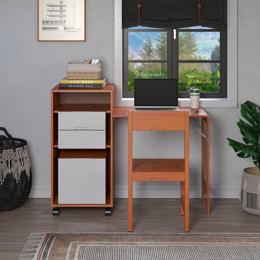 INTER-FURN Bureau Ostra slim met opklapbaar werkblad van 50 tot 122 cm uit te breiden - Foto 10