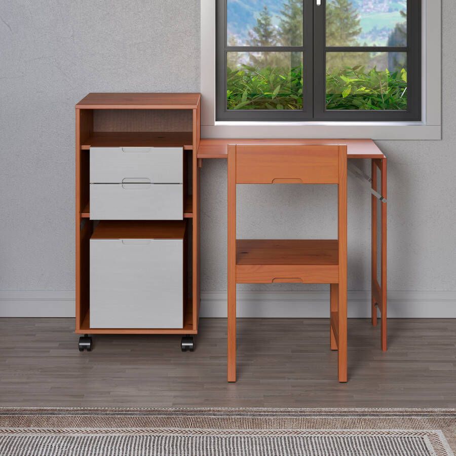 INTER-FURN Bureau Ostra slim met opklapbaar werkblad van 50 tot 122 cm uit te breiden - Foto 11