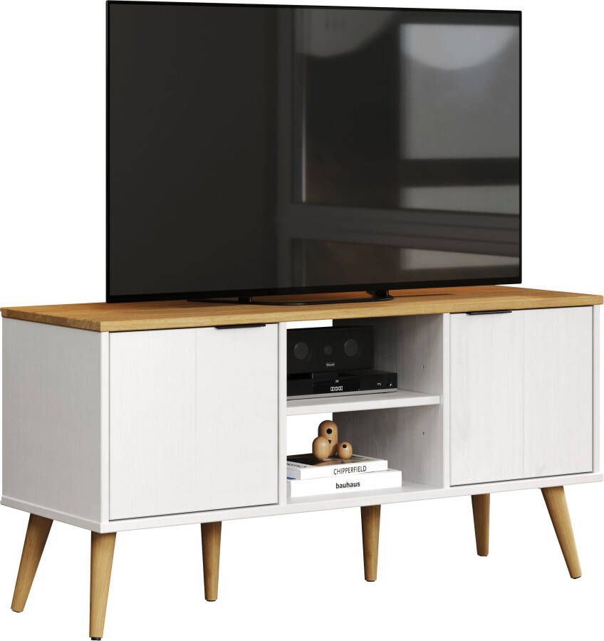INTER-FURN Tv-meubel Paterno Gewaxt grenen bxhxd: ca. 114 x 57 x 39 cm wit honing kleur (1 stuk) - Foto 5