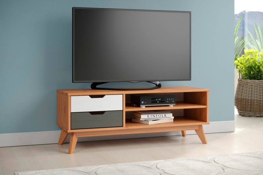 INTER-FURN Tv-meubel Scandik praktisch en van massief grenen - Foto 2