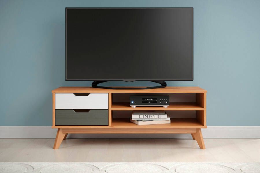 INTER-FURN Tv-meubel Scandik praktisch en van massief grenen - Foto 3