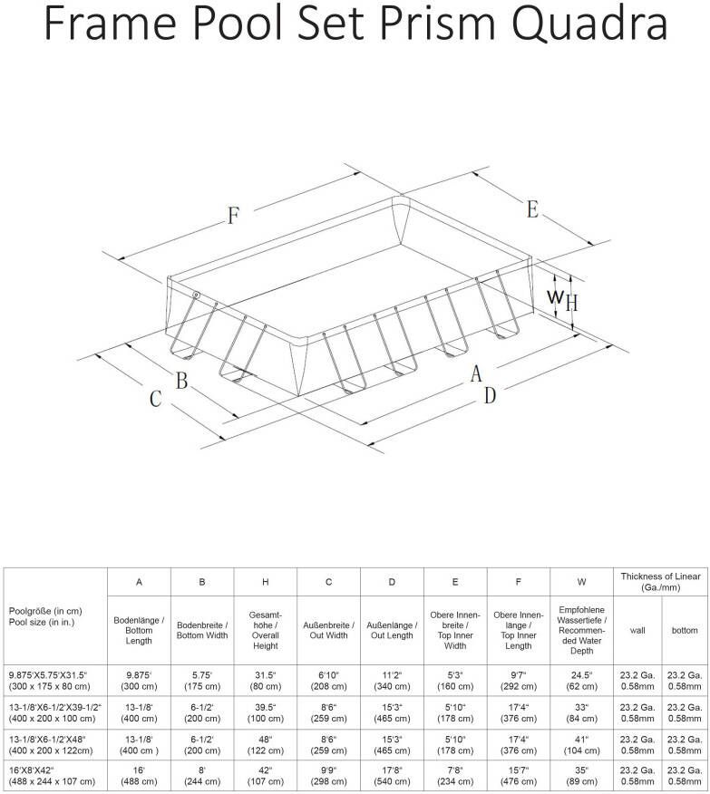 Intex Opzetzwembad PrismFrame BxLxH: 200x400x122 cm (set) - Foto 2