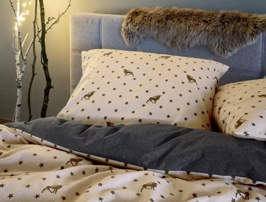 Irisette Tweezijdig te gebruiken overtrekset Panda 8395 knus zacht winterbedlinnen (2-delig) - Foto 2