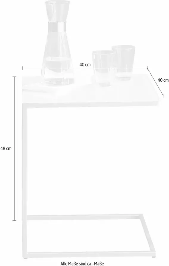 OTTO Bijzettafel Classico in liggend u-model weerbestendig in 2 kleuren