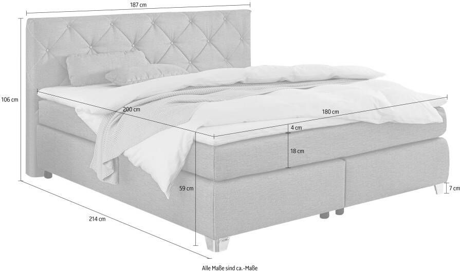 Jockenhöfer Gruppe Boxspring Finja met topmatras en sierkussen - Foto 3