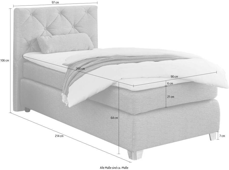 Jockenhöfer Gruppe Boxspring Finja met topmatras en sierkussen - Foto 1