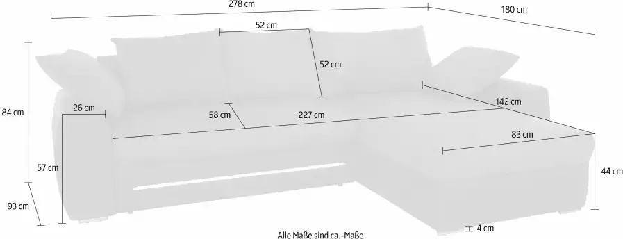 Jockenhöfer Gruppe Hoekbank Basel inclusief ledverlichting met slaapfunctie en bedkist - Foto 12