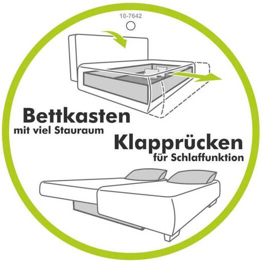 Jockenhöfer Gruppe Hoekbank Elmau inclusief slaapfunctie bedbox voetenbank links of rechts - Foto 6