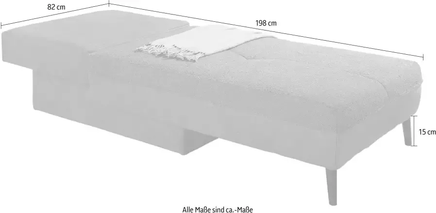 Jockenhöfer Gruppe Récamier Wolli met slaapfunctie als bedbank bedkist vrij plaatsbaar - Foto 4