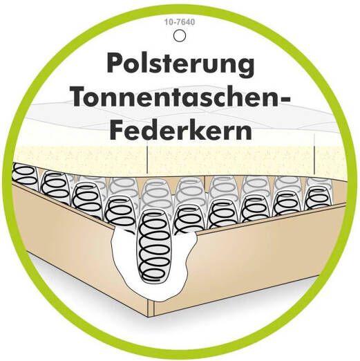 Jockenhöfer Gruppe Slaapbank Calli geschikt als vaste slaper met tonvormige pocketveren + zigzag veren in de zitting + rugleuning bedbox - Foto 7