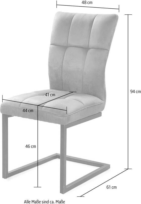 Jockenhöfer Gruppe Vrijdragende stoel VITUS met nosagvering vintage look (set 2 stuks) - Foto 2