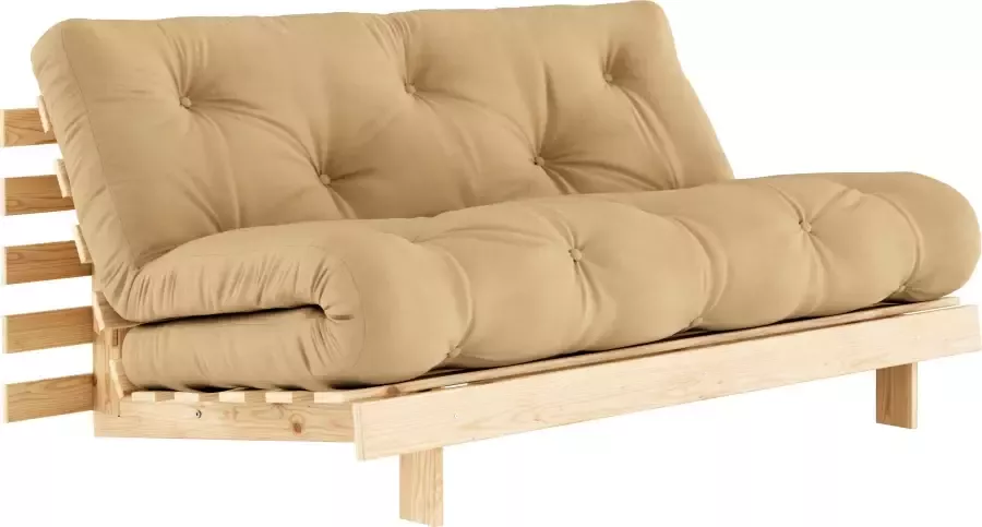 Karup Slaapbank Roots 160 slaapbank logeerbed bank met futonmatras Incl. futonmatras ligoppervlak 160x200 cm FSC gecertificeerd dennenhout (2 stuks) - Foto 5